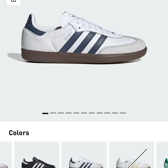 adidas Shoes - Adidas Samba White and Dark Blue Sneakers